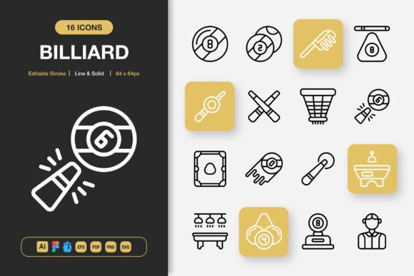 Billiard Icons: Evaluating a Refined Icon Set for Projects That Benefit from Visual Precision