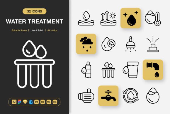 Evaluating Water Treatment Icons for Modern Design Projects