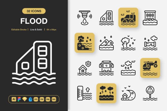Flood Icons: Versatile Minimalist Icons for Every Project
