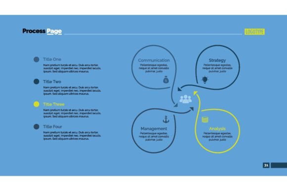 Four Outlined Ideas Process Chart Slide: Elevate Your Visuals