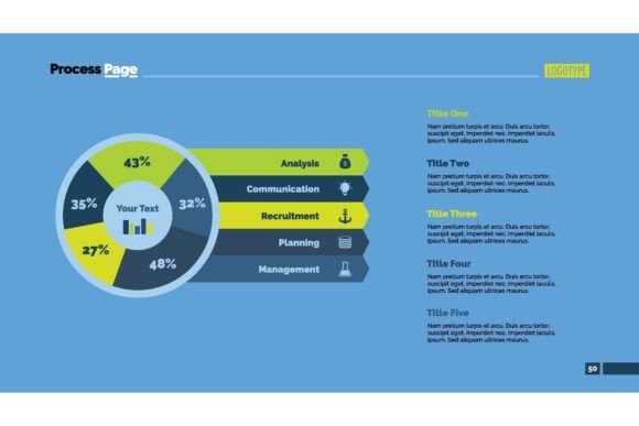 Master Data with the Five Sector Pie Chart Slide