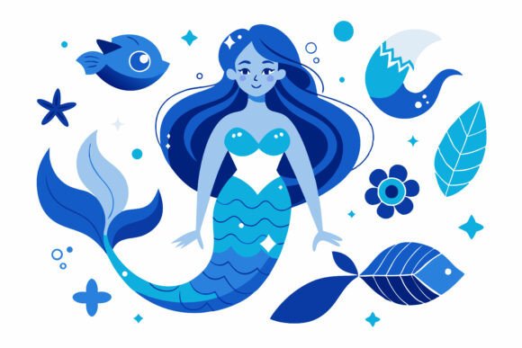 Mermaid Set: A Special AI EPS Illustration Collection That Streamlines Your Visual Workflow