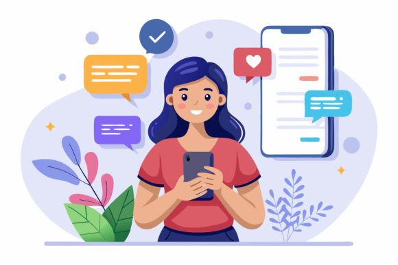 Modern Communication Concept Through Professional Illustration