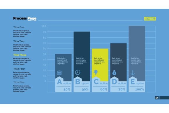 Seeing the Full Picture with Five Columns Bar Chart. Business Data. P