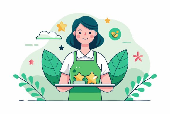 The Visual Language of Feedback: Understanding the Woman Serving Rating Star